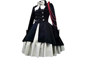 SHOPESSA Womens Lolita Gothic Dress with Vintage Bow Ruffle Steampunk Dress Long Sleeve Short Renaissance Dress Cosplay