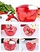 Ourokhome Manual Food Processor Vegetable Chopper, Portable Hand Pull String Garlic Mincer Onion Cutter for Veggies, Ginger, Fruits, Nuts, Herbs, etc., 500ml, Red