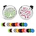 abooxiu 2PC Car Aromatherapy Essential Oil Diffuser Stainless Steel Locket Car Air Freshener (silver flower1+flower2)
