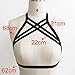 Harness Bra,Women Strappy Harness Sexy Hollow Out Body Cross Cage Bra Elastic and Adjustable Cupless Bralette Straps Lingerie, Black Large