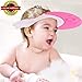 EZ-PZ Pink Baby Bath Visor Cap - Adjustable, Comfortable, Soft, Flexible, Snug, Waterproof & Elastic Ring Hat - for Shower, Bathtub, Sun Bathing, Hair Cutting, Pool, Beach, for Toddler Kid & Adult