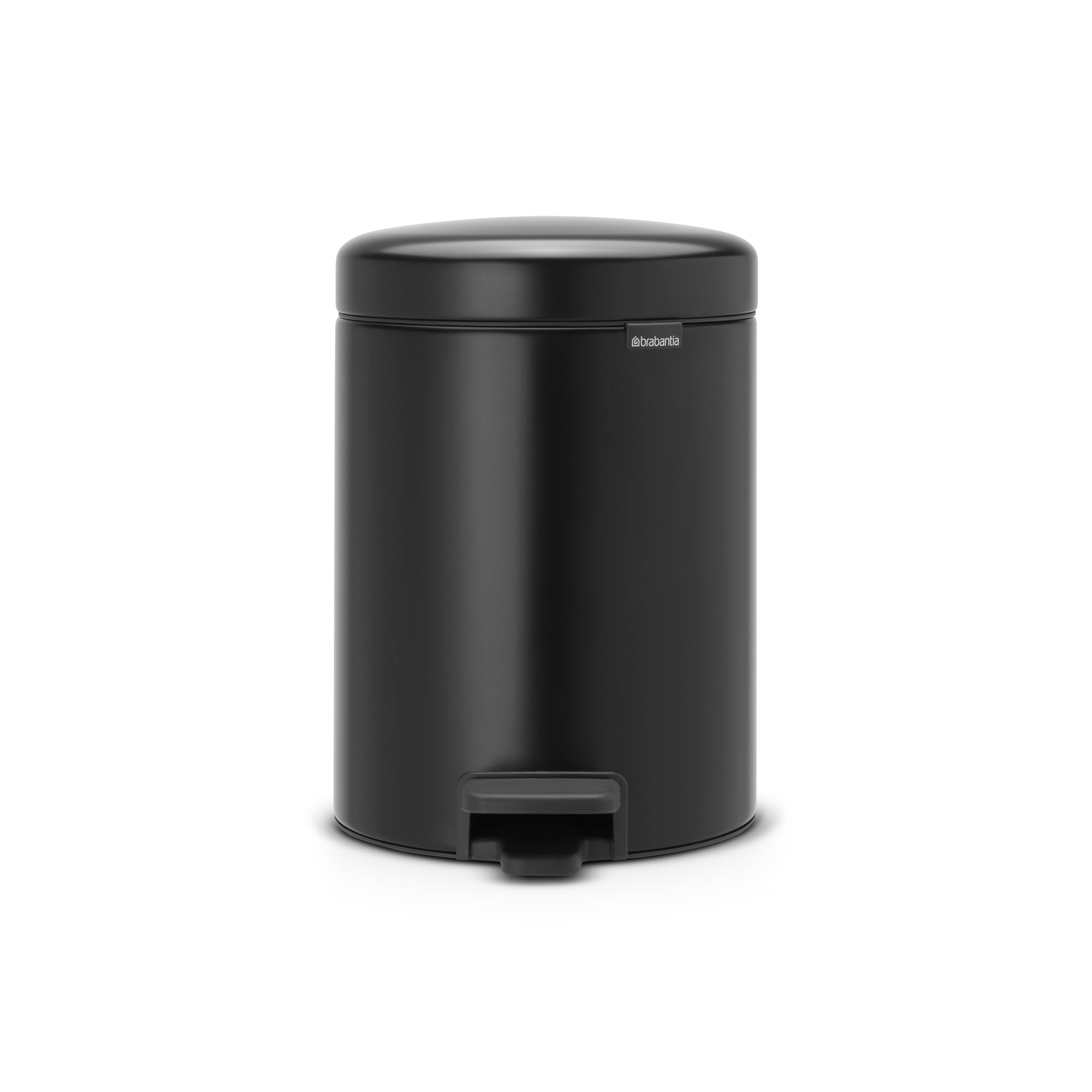 Brabantia 112928 Pedal Bin Newicon with plastic inner Bucket, Matt Black - 5 L