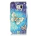 S6 Case, Samsung Galaxy S6 Case, Lwaisy [Wrist Strap] [Stand Function] Premium PU Leather Wallet Phone Case Flip Cover Built-in Card Slots for Samsung Galaxy S6 (Gold Butterfly)