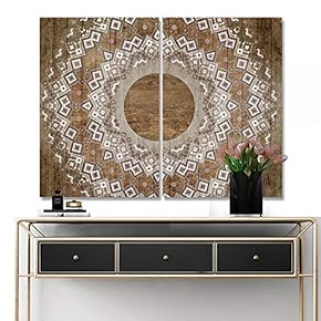 2 Piece Canvas Wall Art Vintage Pattern Pictures Home Wall Decorations for Bedroom Living Room Paintings Canvas Prints Framed - 16"x24" x 2 Panels