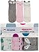 Tiny Captain Baby Girl Knee High Socks 8-24 Months Long Thick Baby Toddler Gripper Non-Slip (Pink, White, Grey, Small)