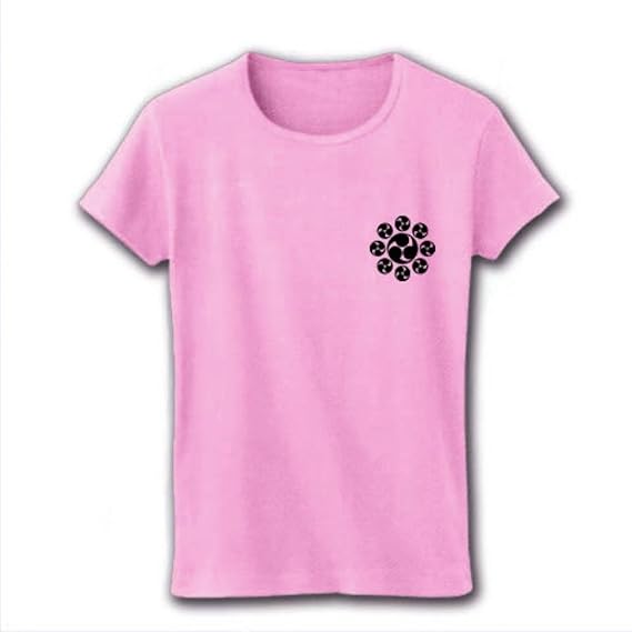 Amazon クラブティー Clubt 上杉謙信 懸り乱れ龍 文字 と 長尾氏の九曜巴 家紋 リブクルーネックtシャツ ライトピンク Wl ライトピンク オリジナルプリント 通販