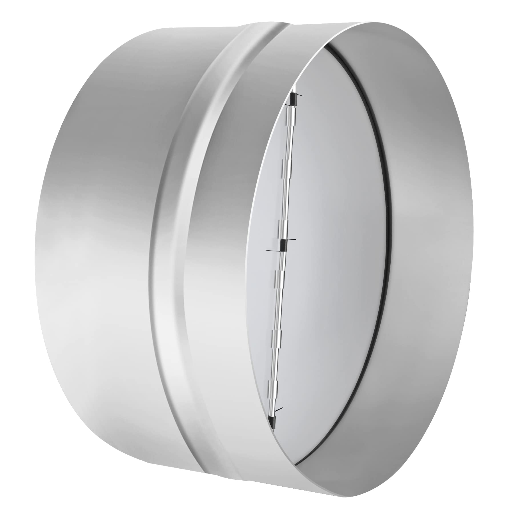 Photo 1 of 6 Inch Draft Blocker Backdraft Damper Duct Draft Stopper One-Way Airflow Ducting Insert Backflow Preventer Inline Fan Vent Vent Deflector (6 in)