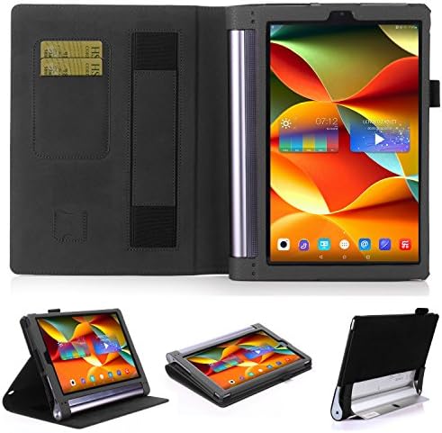Tonycase Lenovo YOGA Tab 3 Pro 10 X90F/Lenovo Yoga Tab3 Plus YT3-X703F 10.1 Flip Case,Premium PU Leather Folio Cover For Lenovo YOGA Tab 3 Pro/Lenovo Yoga Tab3 Plus 10.1-Inch Tablet (black)