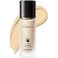 CARSLAN Lasting Cover Foundation, 24H Longlasting Full Coverage Matte Finish Face Makeup, Poreless, Lightweight, Waterproof, Oil Free Liquid Foundation, W01