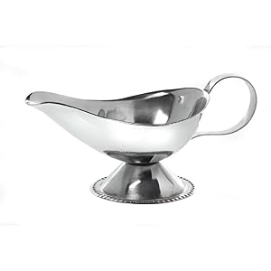 HUBERT 5 oz Footed Gravy Boat Stainless Steel