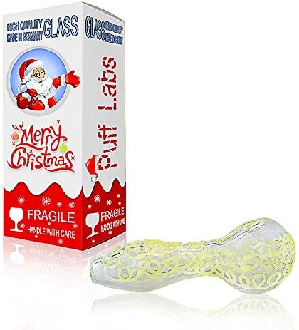SZZX New Handmade 4 inches Long Glass(Linghts in The Night Light) Yellow White