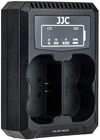 JJC NP-W235 USB Dual Battery Charger Adapter for Fuji X-H2S X-T4 Digital Camera, for Fujifilm NP-W235 Battery - Image 3