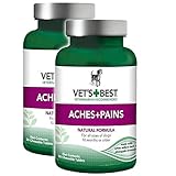 Vet's Best Aspirin Free Aches & Pains Formula Chewable Tablets, 50 Count - Pack of 2 (100 Tablets Total)