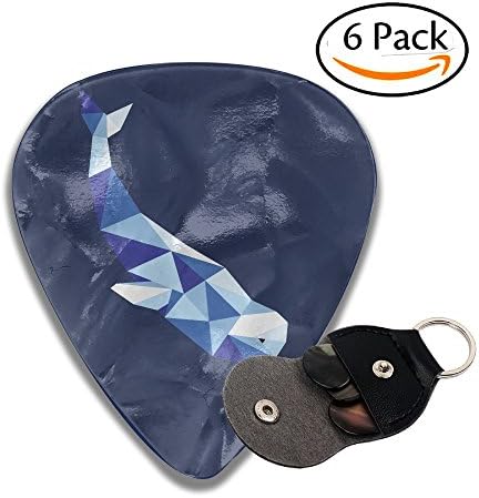 Geometry Whale 351 Shape Guitar Picks 6 Pack Includes Thin, Medium & Heavy Gauges For Electric Guitar, Acoustic Guitar, Mandolin, And Bass