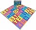 Ottomanson Alphabet & Numbers Multipurpose Interlocking Puzzly Play Mats, 36 Square Feet, Multicolor