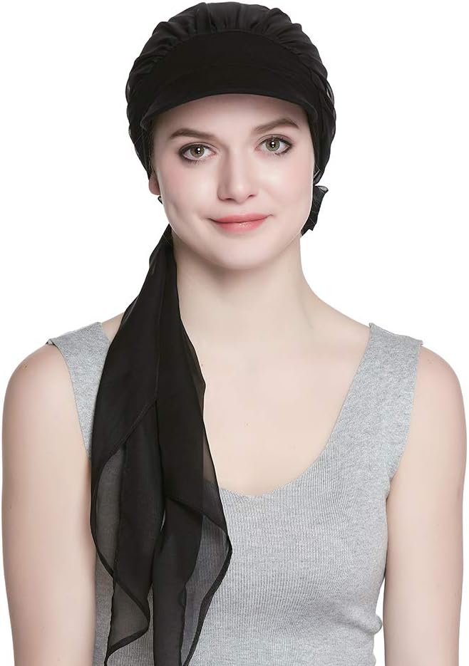 AlnormHeadcovers for Cancer Patients Chemo Scarves for Women Black