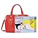 OURBAG Women Leather Handbags Fashion Top Handle Bag Cross body Shoulder Bag for Ladies Wine Red Medium