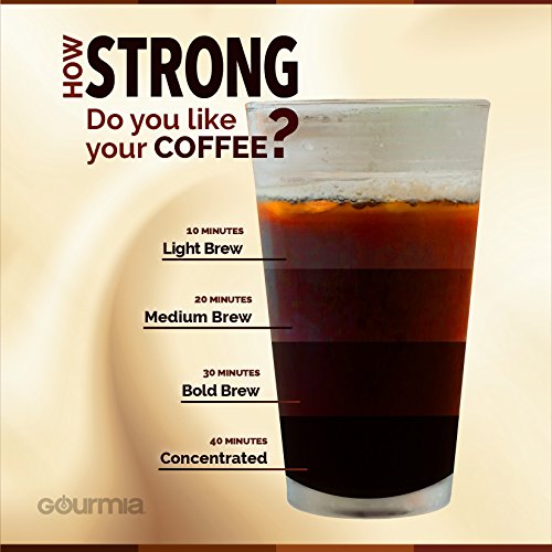 Gourmia GCM6800 Automatic Cold Brew Coffee Maker 10 Minutes Fast Brew