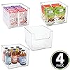 mDesign Set of 4 Storage Trays – Open Top Kitchen Tray for Food Storage Made of Plastic – Ideal in The Kitchen Cupboards…