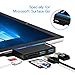 Surface Go USB Adapter Hub Type-C Combo Dock 3-Slot Card Reader Dual USB 3.0 Multi-port Data Hub with SD/Micro TF Card Read High-Speed 5Gbps for U Disk Keyboard Mouse Flash Drive Surface Go accessorie