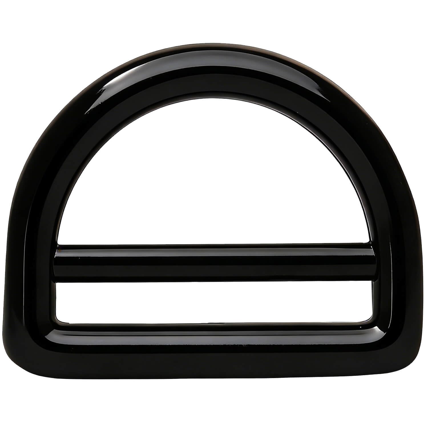 Amanaote Black 1" Inner Big Dia and 0.95" Inner Small Dia D Ring D Rings Welded Pack of 6