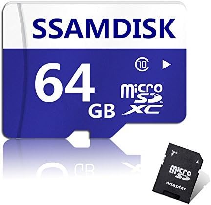 64GB Micro SDHC TF Memory Card Class 10 w/ SD Adapter For Smart Phones Tablet (64GB)