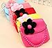 Hosaire Girl Bag Plush Flower Mini Handbag Shoulder Bag Messenger Bag for Toddlers Preschoolers Pink
