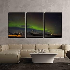 3 Piece Canvas Wall Art - Iceland Nature - Modern Home Art Stretched and Framed Ready to Hang - 16"x24"x3 Panels
