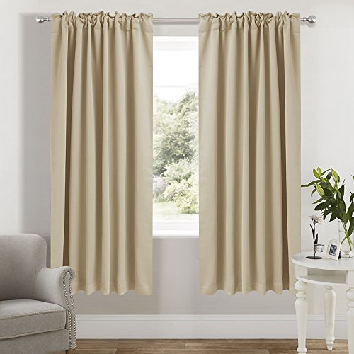 image for Living Room Blackout Curtain Panels - (Beige Color) 42 Width X 72, 1 P