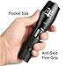 LED Tactical Flashlight - Rechargeable Tactical Flashlights - T6 Flashlight with 18650 Rechargeable Battery & Charger - Zoomable Handheld Flashlight with 5 Modes - Best Camping Outdoor Flashlight