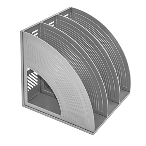 image for Desk File Organiser,SAYEEC Sturdy Desktop Triplicate Magazine Plastic 
