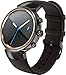 ASUS ZenWatch 3 WI503Q-GL-DB 1.39-inch AMOLED Smart Watch with dark brown leather strap (Brown-Rubber Band)