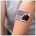 24 Patriotic Temporary Tattoos | 4th of July Party Supplies | USA Party Favors and Fourth of July Party Decorations | Metallic American Flag Red White and Blue Fake Tattoos | By John & Judy