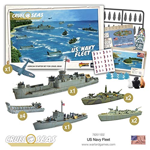 Cruel Seas US Navy Fleet Starter Set, World War II Naval Battle Game