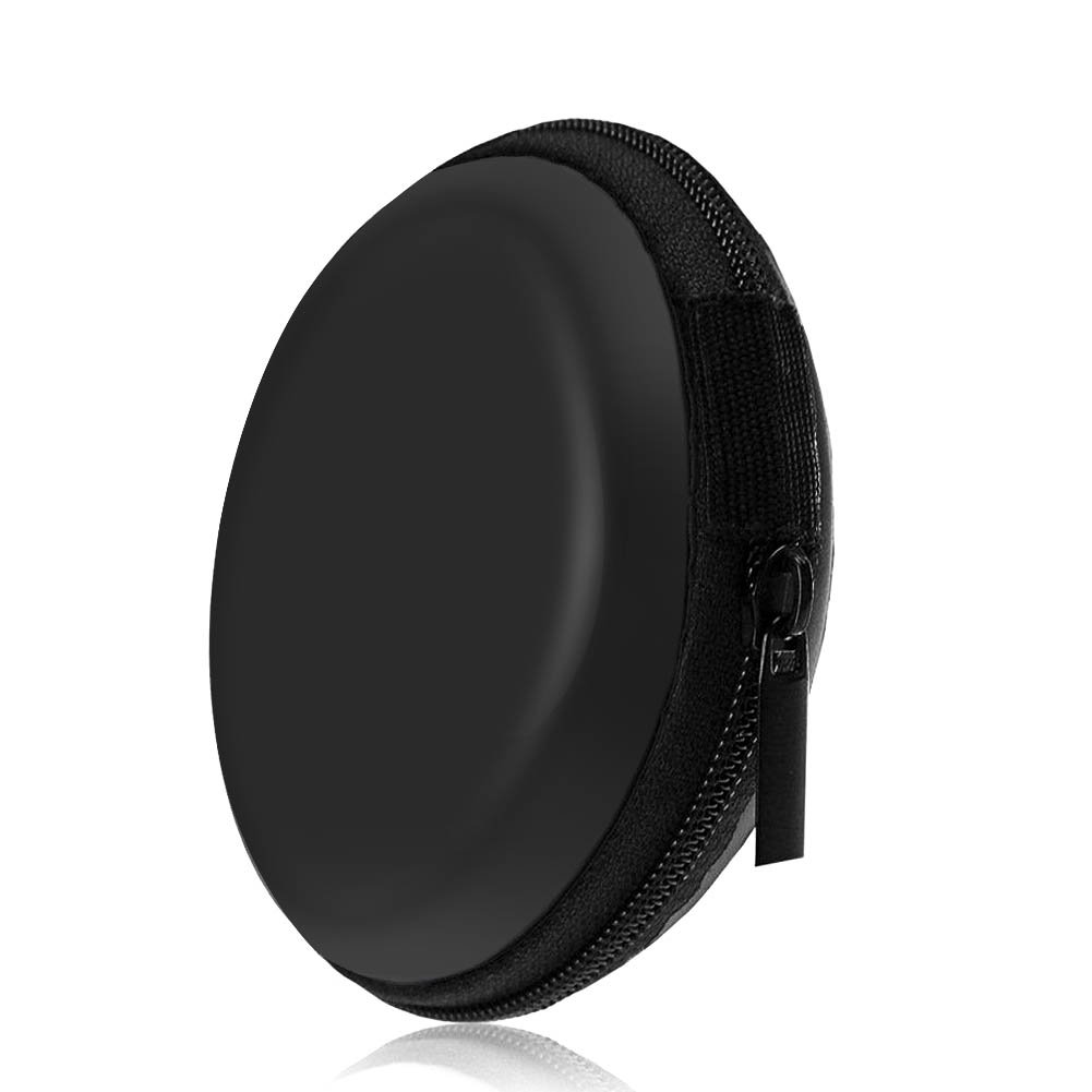 Ciaoed Kopfhörer Tasche Case on Ear Schutztasche EVA Reißverschluss Mini Runden Tragetasche Schwarz