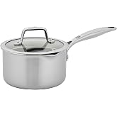 ZWILLING Energy Plus 2-qt Ceramic Nonstick Tall Saucepan, Stainless Steel