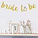 Famoby Gold Glittery Bride to be Banner for Engagement Party and Bachelorette Party Decorations