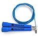 WOD Nation Workout Equipment Adjustable Speed Jump Rope - Blue, Classic Speed Rope - Home Gym & Cardio Equipment - Adjustable Length for Boxing, MMA & Fitness - For Men, Women & Kids