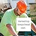 AMSTON Safety Hard Hat, Head Protection, “Keep Cool” Vented Helmet, Fully Adjustable, Low Profile, Cap Style, Type 1 Class C, Construction, ANSI Z89.1, Orange