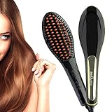 Hair Straightener For Styling, Hair Straightening Brush With LCD Display From Beauty Star Professional Detangling Hair Comb