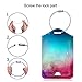 Famavala 2X Luggage Tags (Labels w/Magnet Close Privacy Cover) for Travel Bag Suitcase (BlueSky+GalaPink)