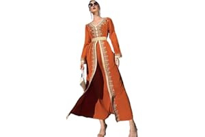 PolyJolly Handmade Bead Abaya Dress for Women Dubai Sadui Fancy Moroccan Kaftan Wedding Attire Collection