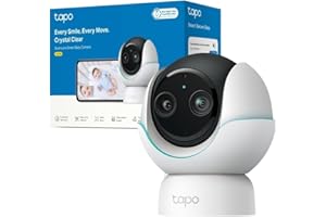 Tapo 2K 4MP Dual-Lens Baby Monitor, 360° Tracking, Baby​ Indoor Security Camera, HD Night Vision, AI Detection, Sleep Analysi