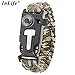 Wooboo 5 in 1 Outdoor Survival Gear Escape Paracord Bracelet Flint Whistle Compass Scraper(Camouflage)