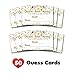 Oh Boy Love It Guess How Many Kisses Game Cards White and Gold Floral | 50 Cards Plus one Double Sided Sign | Candy Guessing Game, Kisses for The Soon to be Mrs | Bridal Shower Fun Game