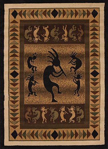 United Weaversof America Legends Collection Koko Floor Rug - 5ft. 3in. x 7ft. 2in., Tribal Pattern, Jute Backing. Indoor Area Rugs