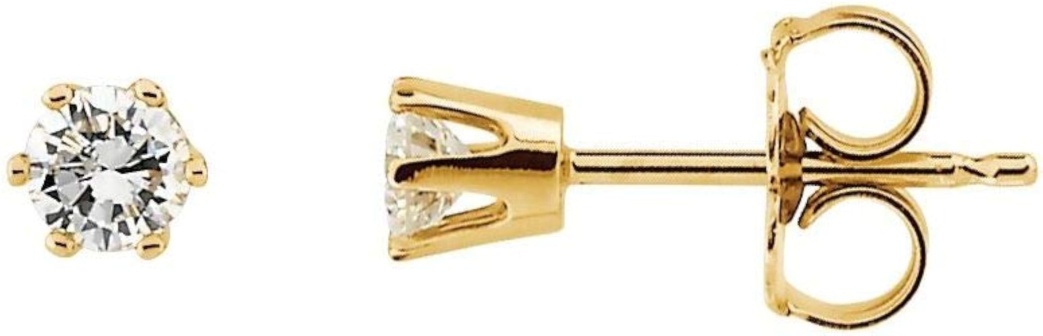 1/4 Cttw Diamond Friction Back Post Stud Earrings (.25 Cttw) Amazon.co