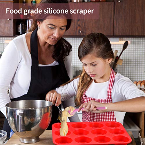 Silicone Muffin Pan and Cupcake Pans & Flower Chocolate Mold - Jeteven Large 12 Cup Muffins Tray,Fat Bombs Ice Cube,Jelly,Cupcake Baking Mold with 1x Spatula,1x Brush,20x Cupcake Pipettes - Thumbnail 5