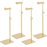 MCKECHSION Handbag Display Stand - Stainless Steel 4 Pack Purse Display Stand Hanging Hook Stands Adjustable Height Table Ornament for Home Store Boutique Counter, Titanium Gold