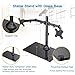 Freestanding Dual Monitor Stand – Adjustable Monitor Mount with Glass Base, Fits 2 Screens up to 27 Inch, Holds up to 22lbs per Armthumb 2